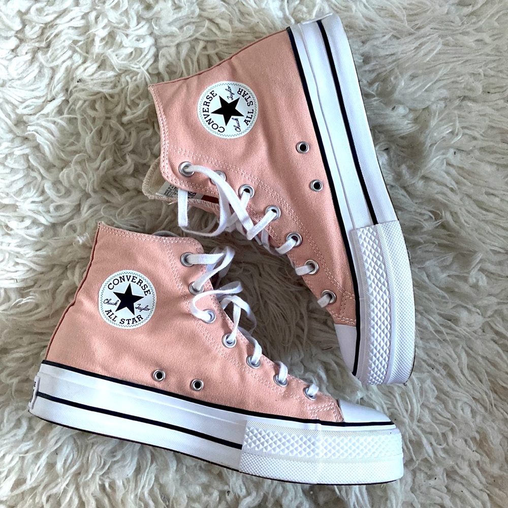 Platform pink converse